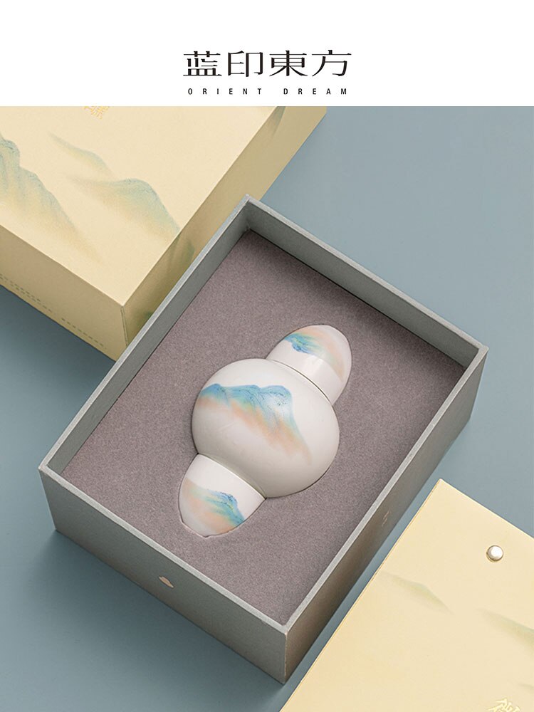 Ceramic wine pot household ancient Chinese style liquor distributor white wine set wineware box