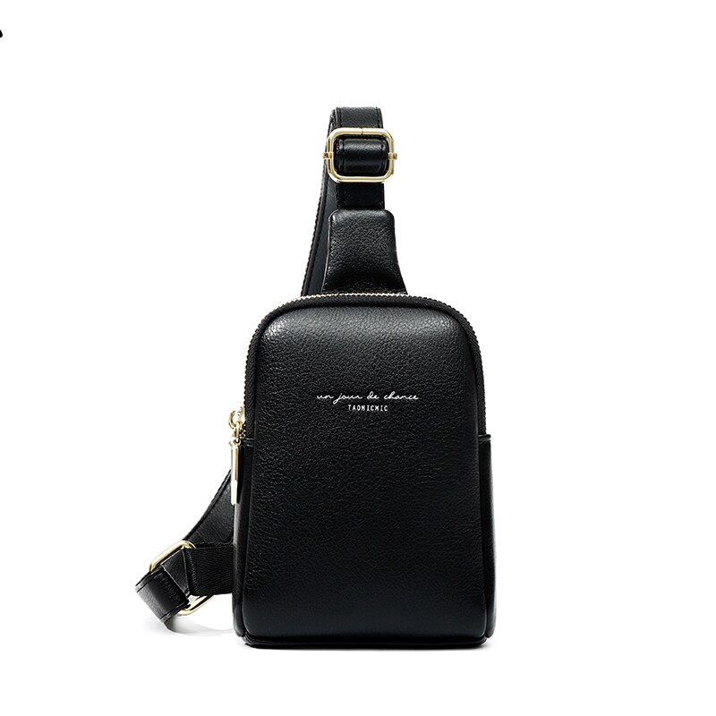 Damesmode Borst Pak Zak Kleine Lederen Banaan Portemonnee Tas Vrouwelijke Mini Crossbody Tas Dames Taille Zakken Pocket: Black