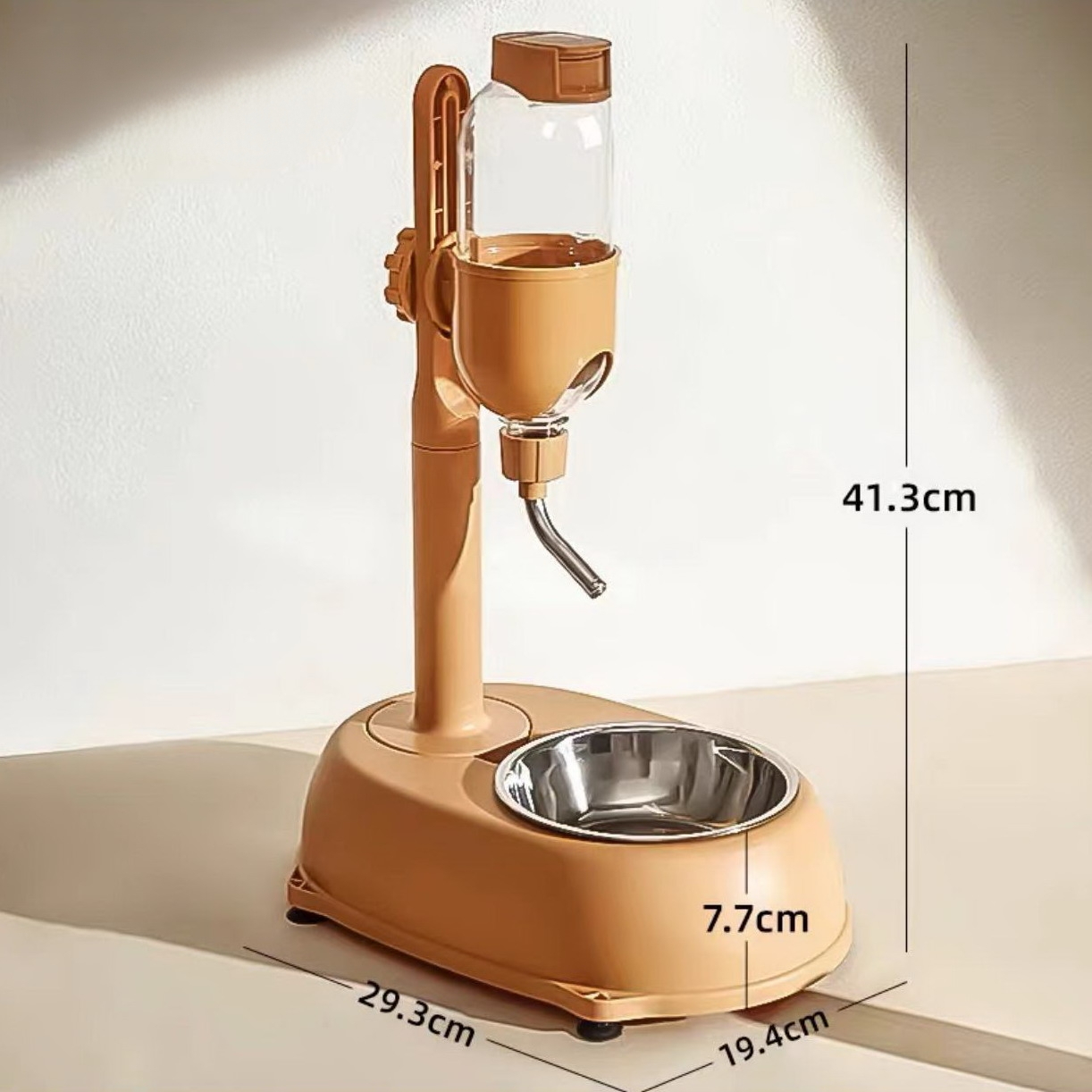 Dispensador automático para mascotas, cuenco antibasculante para perros, botella de agua potable, dispensador de agua para alimentación, hervidor de agua colgante, desmontable: naranja