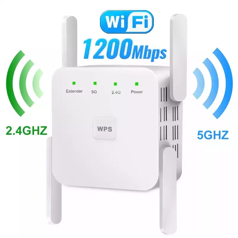 Répéteur Wi-fi sans fil 5G, 1200Mbps, routeur, amplificateur de Signal domestique gießen l'Verlängerung de longue portée de l'interne