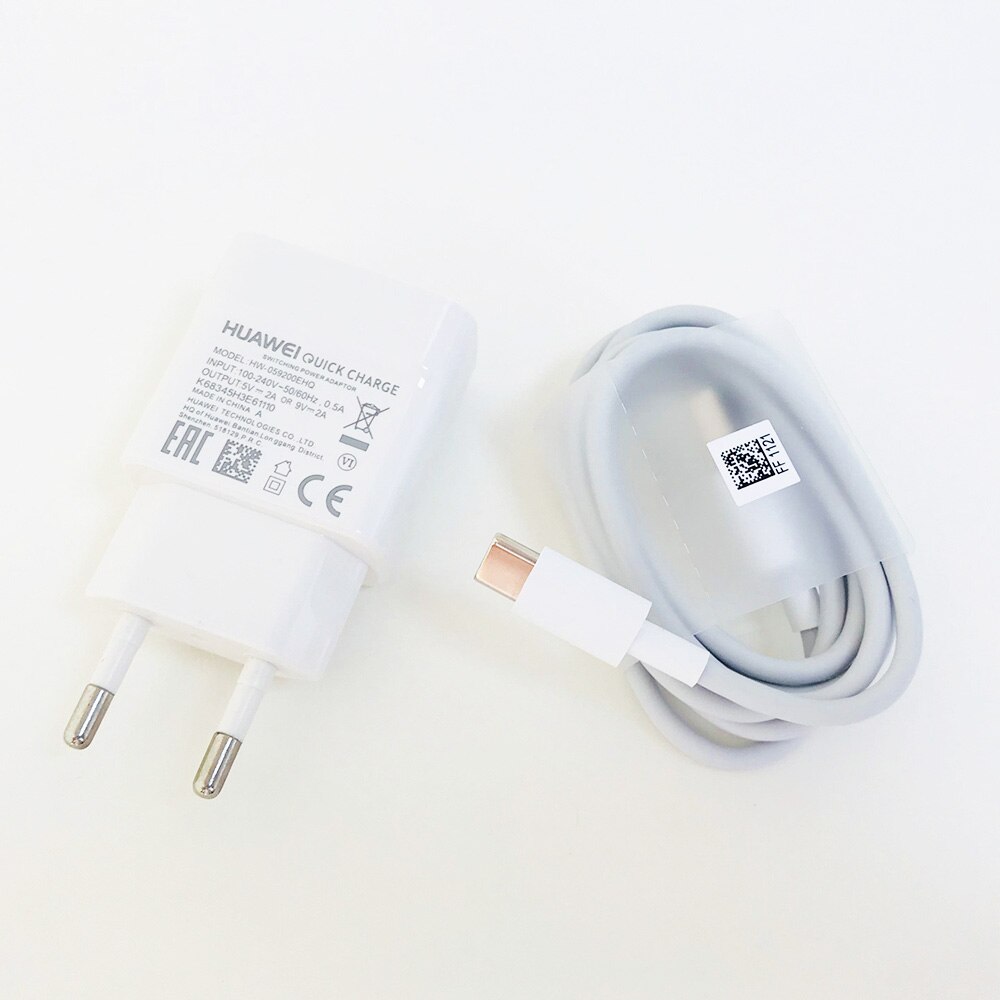 Huawei 9V2A UE cargador para EUA rápida QC 2,0 rápido adaptador de carga USB tipo-c para p20 P30 lite P9 P10 P20 Honor 9 8 nova 2 3 3e 4 5e: EU Charger x Cable