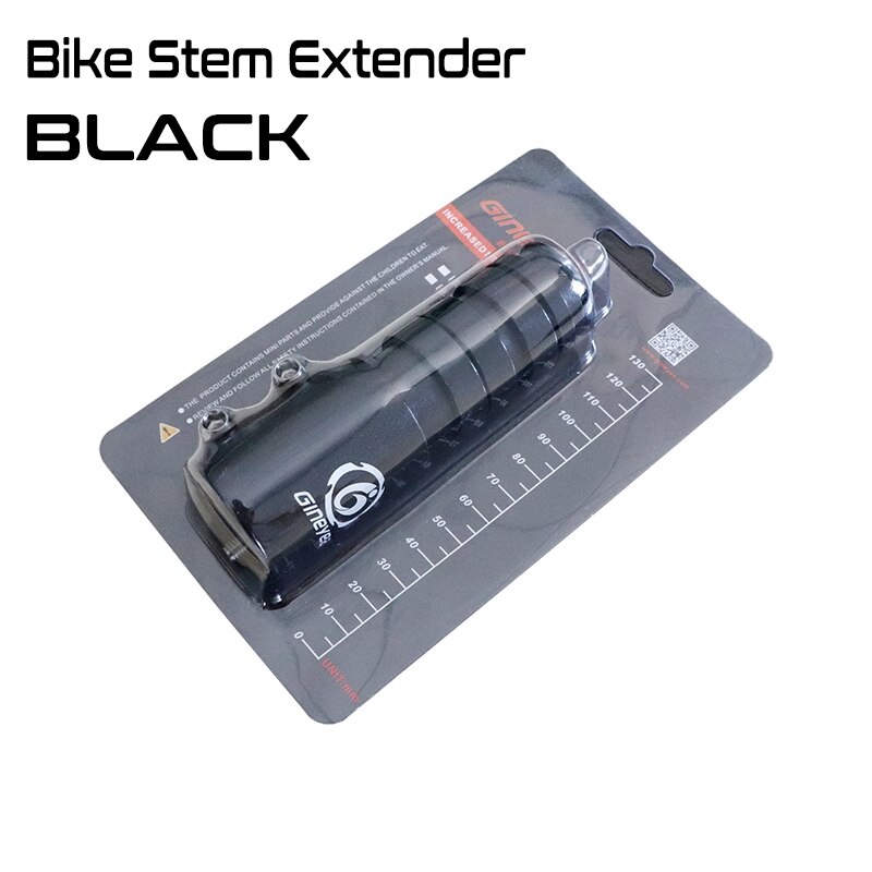 28.6mm cykel gaffel stilk forlænger cykel styret hæve op adapter aluminiumslegering højde øget stilk cykel tilbehør: Sort