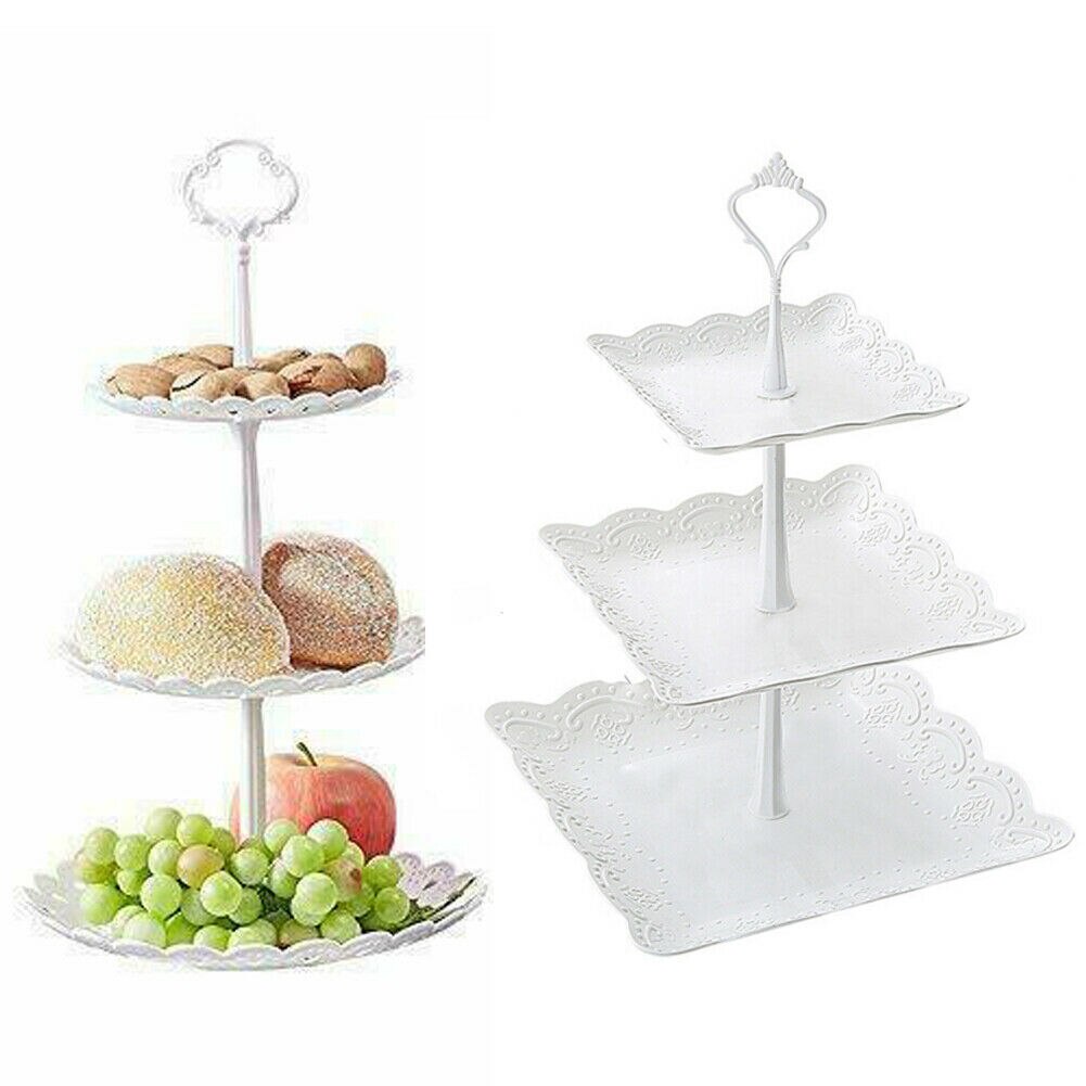 3 Tier Taart Staan Afternoon Thee Bruiloft Platen Party Servies Bakvormen Plastic Lade Display Rack Cake Decorating Gereedschap