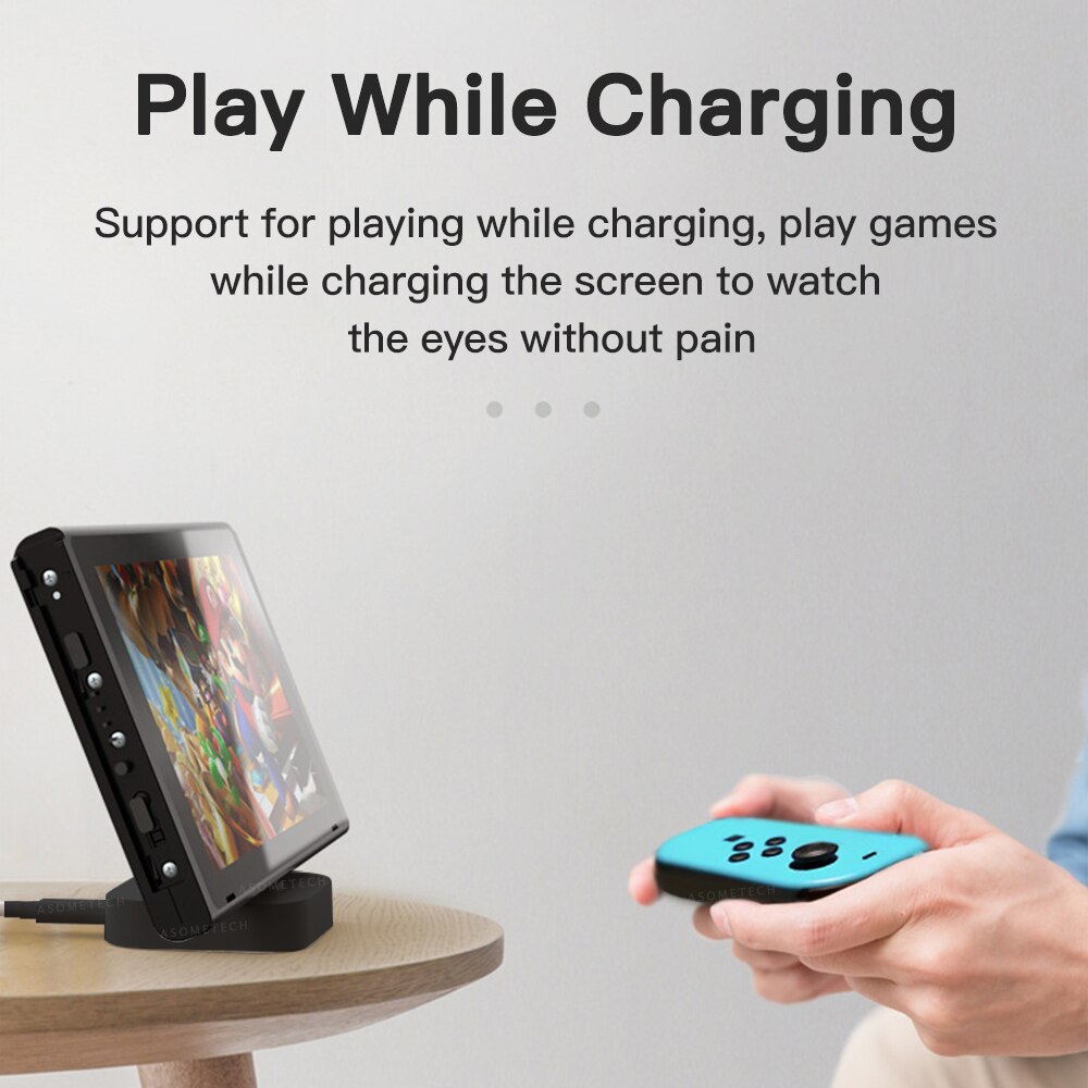 Usb Charger Dock Stand Voor Nintendo Switch Type C Telefoon Oplader Opladen Station Ondersteuning Houder Compact Game Accessoires