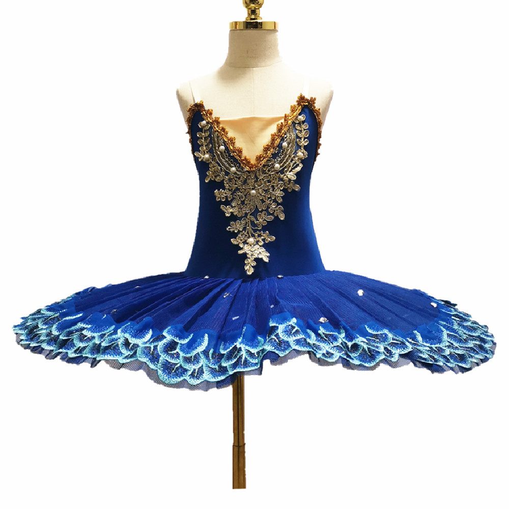 Blauwe Ballet Tutu Rokken Voor Ballerina Zwanenmeer Prestaties Kostuums Pannenkoek Dancewear
