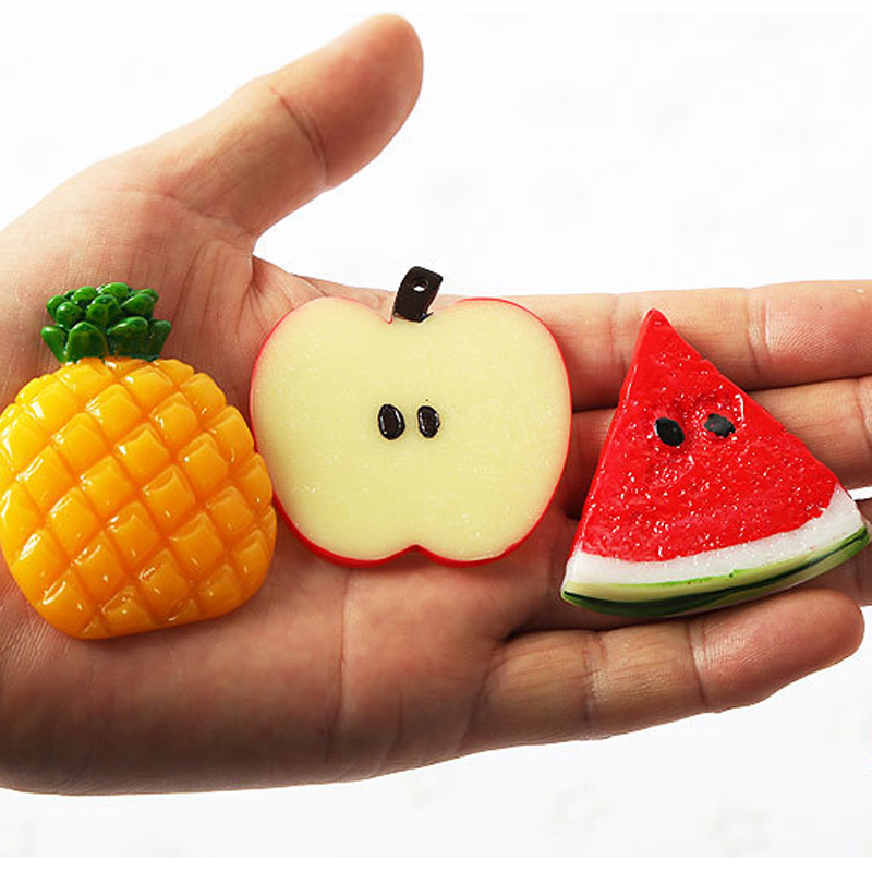Mini äpple citronskivor harts frukt modell för festival fest hem bord dekor foto rekvisita