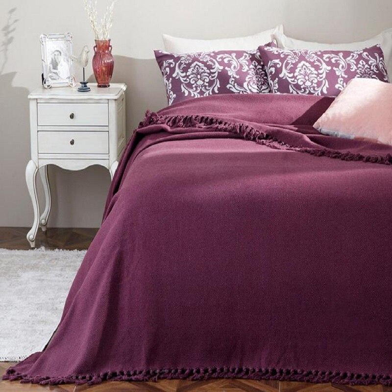 Engels Thuis Plaid Katoen Dubbel Bed Cover 240 X260 Cm Navy Blauw/Bordeaux/Grijs Dubbele, Katoen