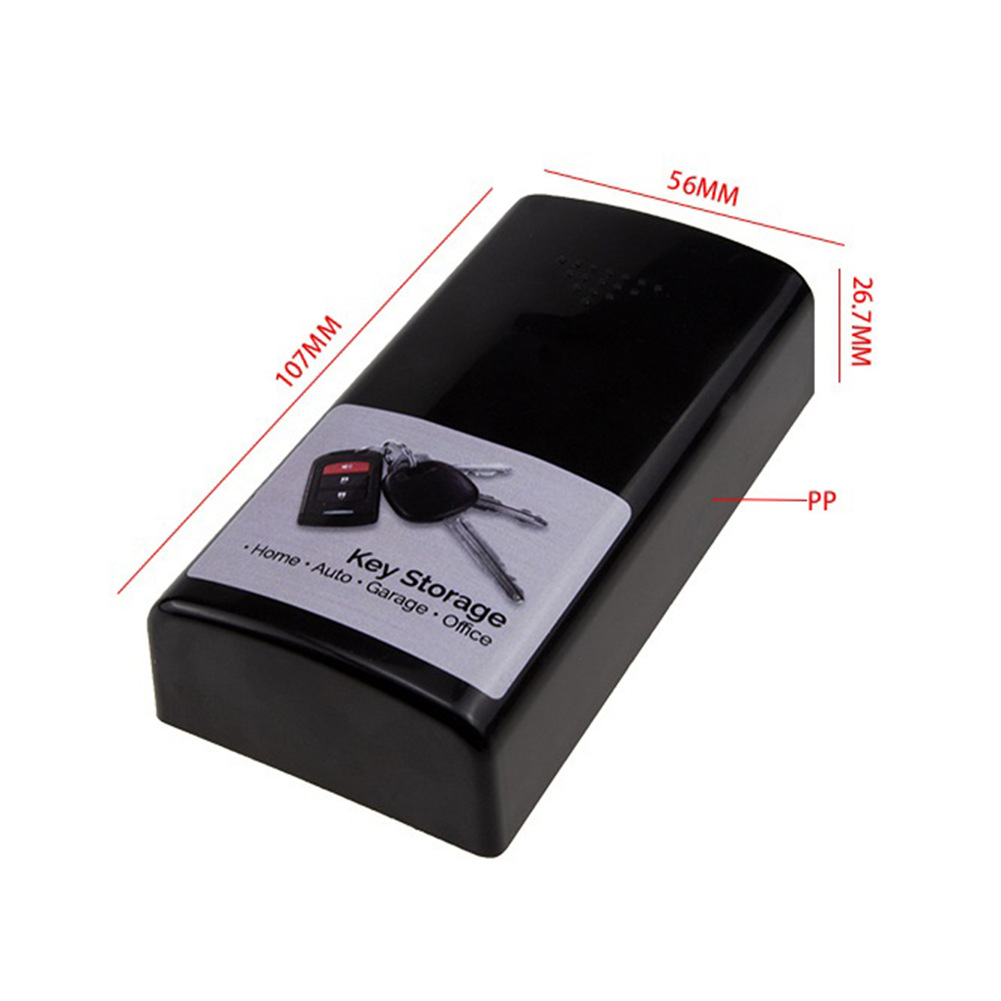 Magnetischer Schlüsselversteck, versteckt einen Schlüssel, magnetisches Auto außerhalb des magnetischen Schlüsselkastens für Autos, Boote, Vermietungen und Notfälle, sicherer Ersatzschlüsselhalter: Black
