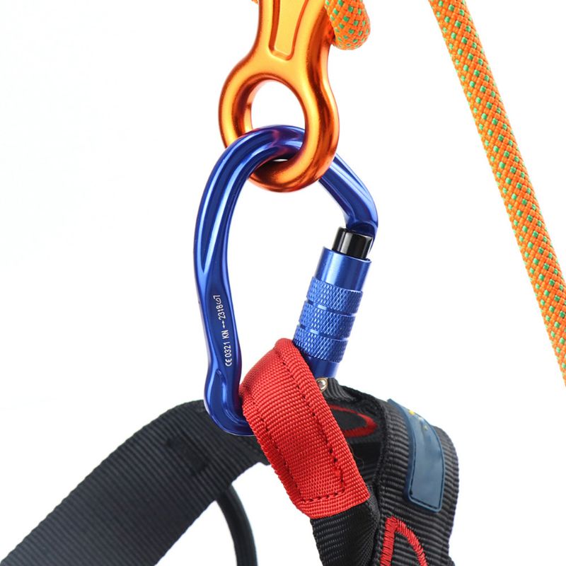 Mosquetón de escalada 23KN, cierre automático y gancho resistente para escalada