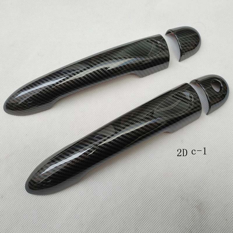 Cubierta de manija de puerta de coche, accesorios de color fibra de carbono para Renault Megane 3 iii, , , , , , , ,: 2dc-1