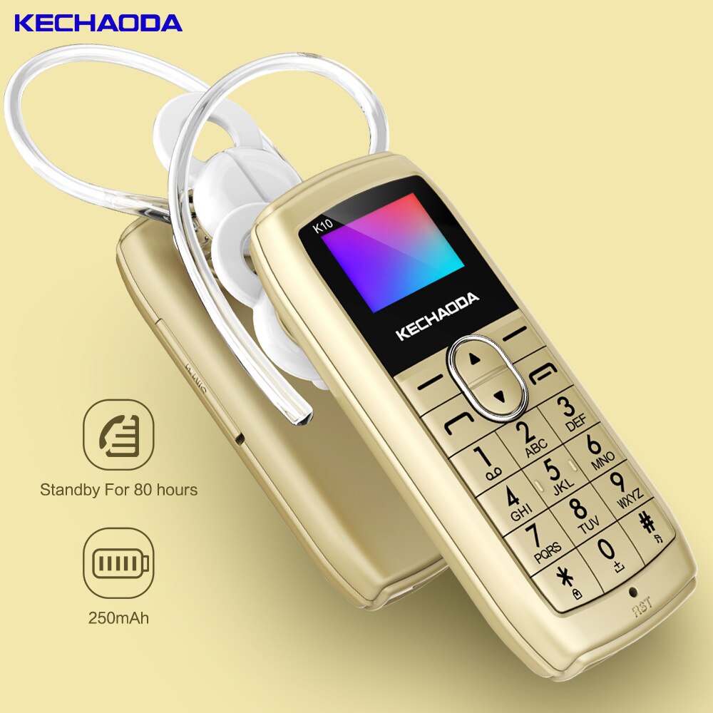 KECHAODA K10 Bluetooth Headset Mobile Phone All-in-one 0.66" MTK6261DA 32MB+32MB 250mAh Cell Phone