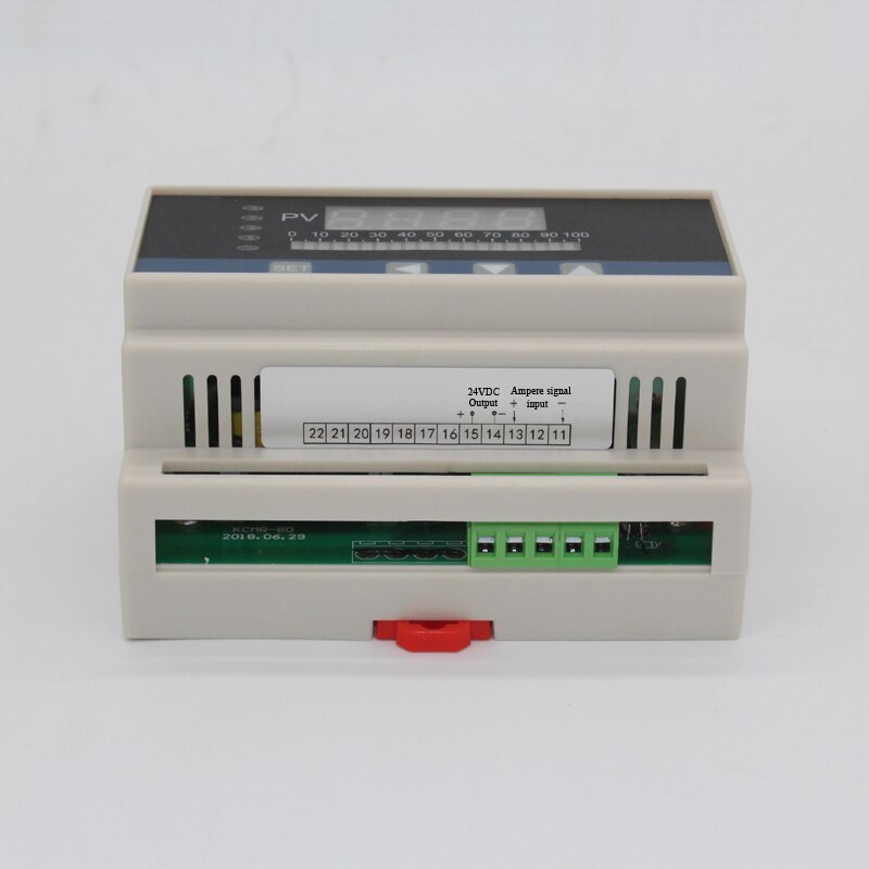 din digital ampere meter with 4 ways alarm relay output AC0-20A,30A,50A,100A,200A with Perforated din ampere sensor