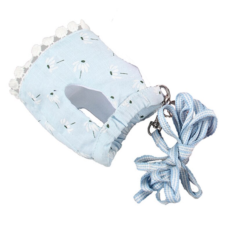 Small Pet Guinea Pig Rabbit Harness and Leash Chest Strap Vest for Animals Squirrel Hedgehog Outdoor Walking Clothes