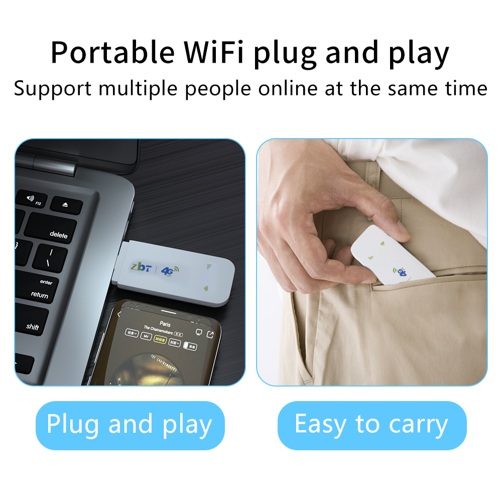 ZBT 4G UF0701-EN Universal Full band 4G LTE Modem 150Mbps SIM Card Slot Wireless Wifi USB Modem Stick Mobile Mini Hotspot/Dongle