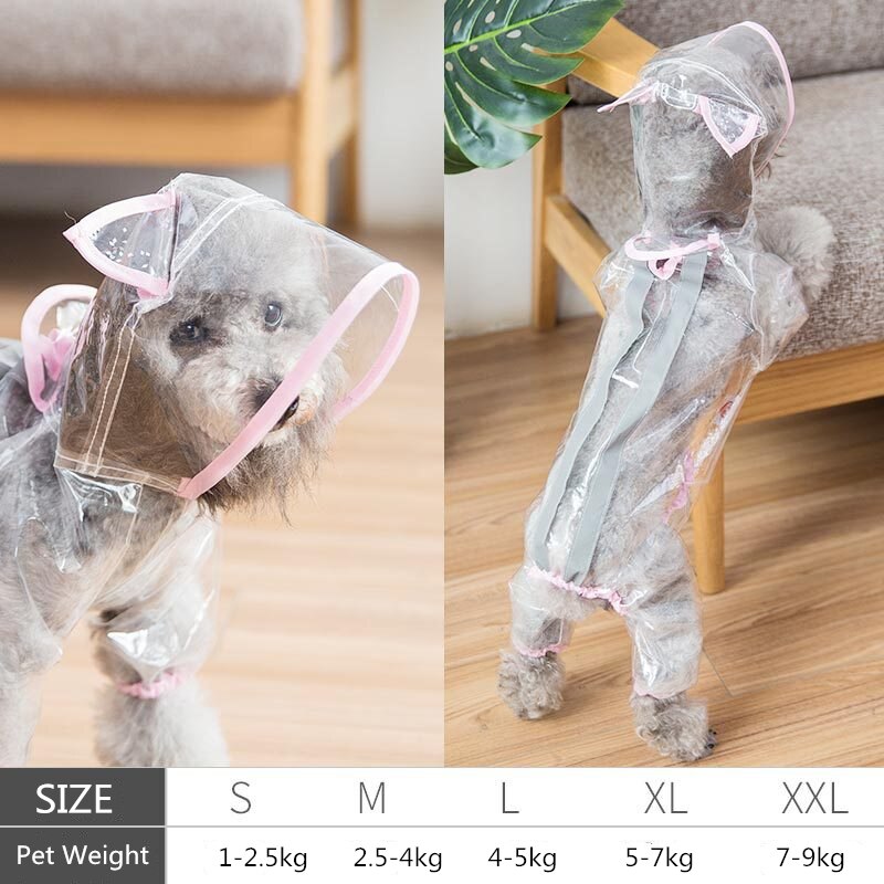 Dog Raincoat Waterproof Pet Clothes PVC Dog Rain C... – Vicedeal