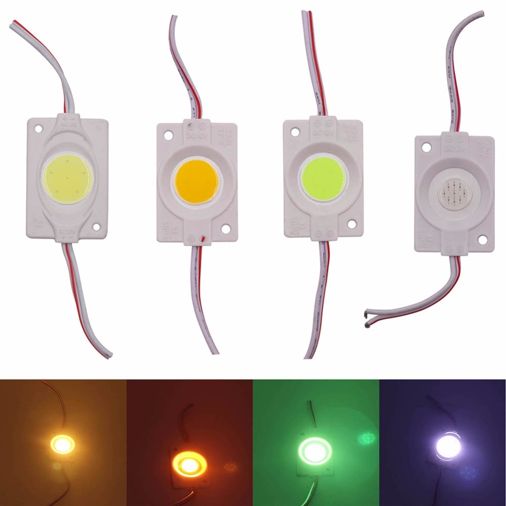 1Pc 2.4W Ultra Bright COB LED Module light Pure/Warm White Strip Light Lamp Bead Chip diy DC 12V lighting Waterproof