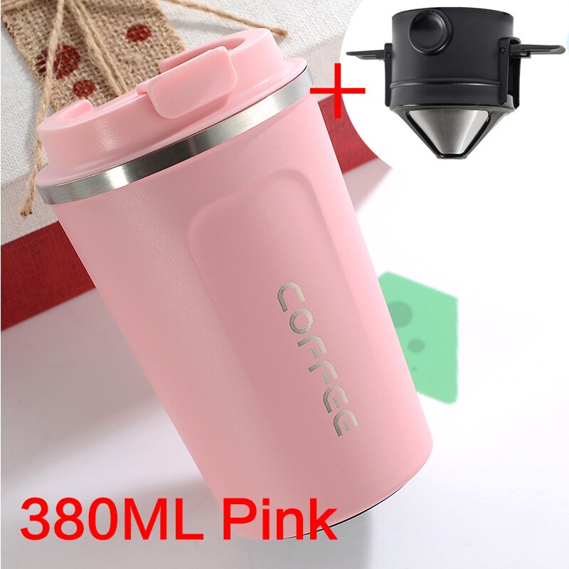Koffie Drip Filter Cup 350Ml 510Ml Draagbare Herbruikbare Papierloze Giet Over Koffie Druppelaar Opvouwbare Clever Coffee Filter Stijl: 380ml Pink Set