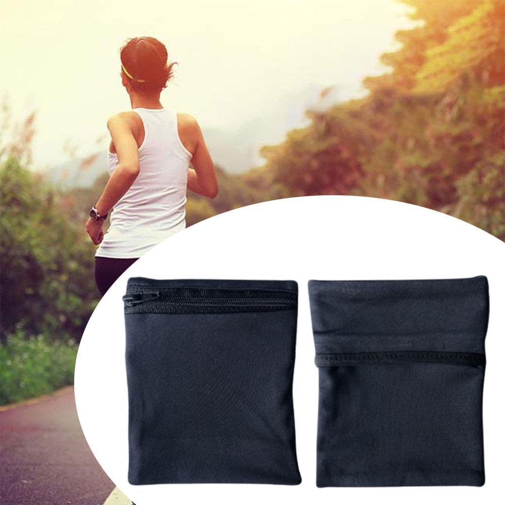 Bolso de brazo para teléfono móvil, accesorio deportivo elástico para la muñeca, para guardar llaves, tarjetas bancarias, para correr al aire libre o ciclismo