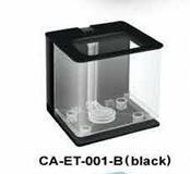 Mini tanque de peces Betta de escritorio, tanque ecológico de plástico, intercambio de tanque de peces dorados, pequeños accesorios de acuario: black