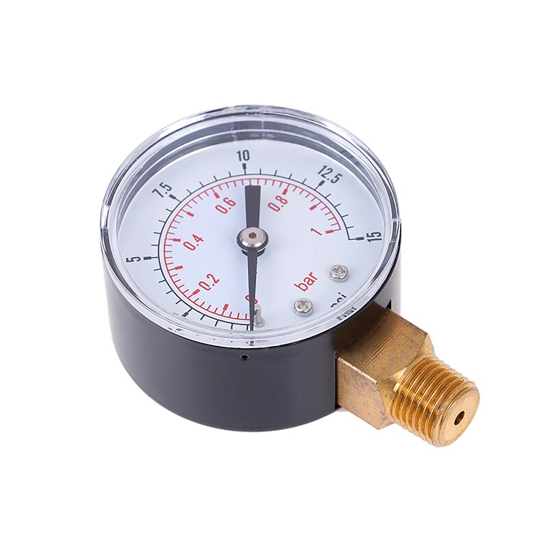 1 stk lavt overtryk til brændstof luftolie gas vand 50mm 0-15 psi 0-1 bar 1/4 bspt 70*50*22mm