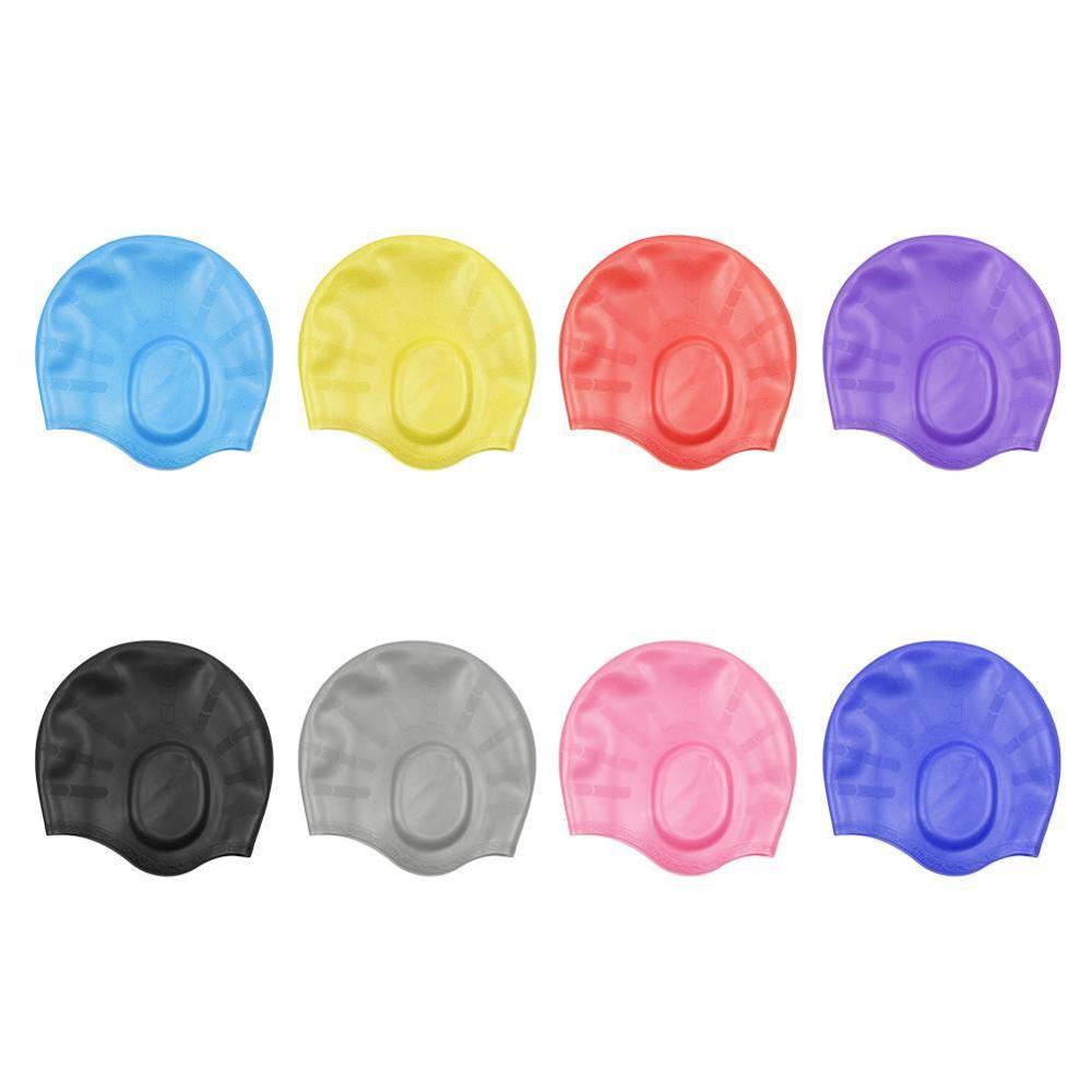 Volwassenen Zwemmen Caps Mannen Vrouwen Lang Haar Waterdichte Grote Natacion Cap Beschermen Duiken Swim Ear Siliconen Zwembad Hoed U9Y3