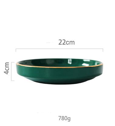 plate plate family dinner bowl combination soup bowl salad bowl Nordic light: Deep plate