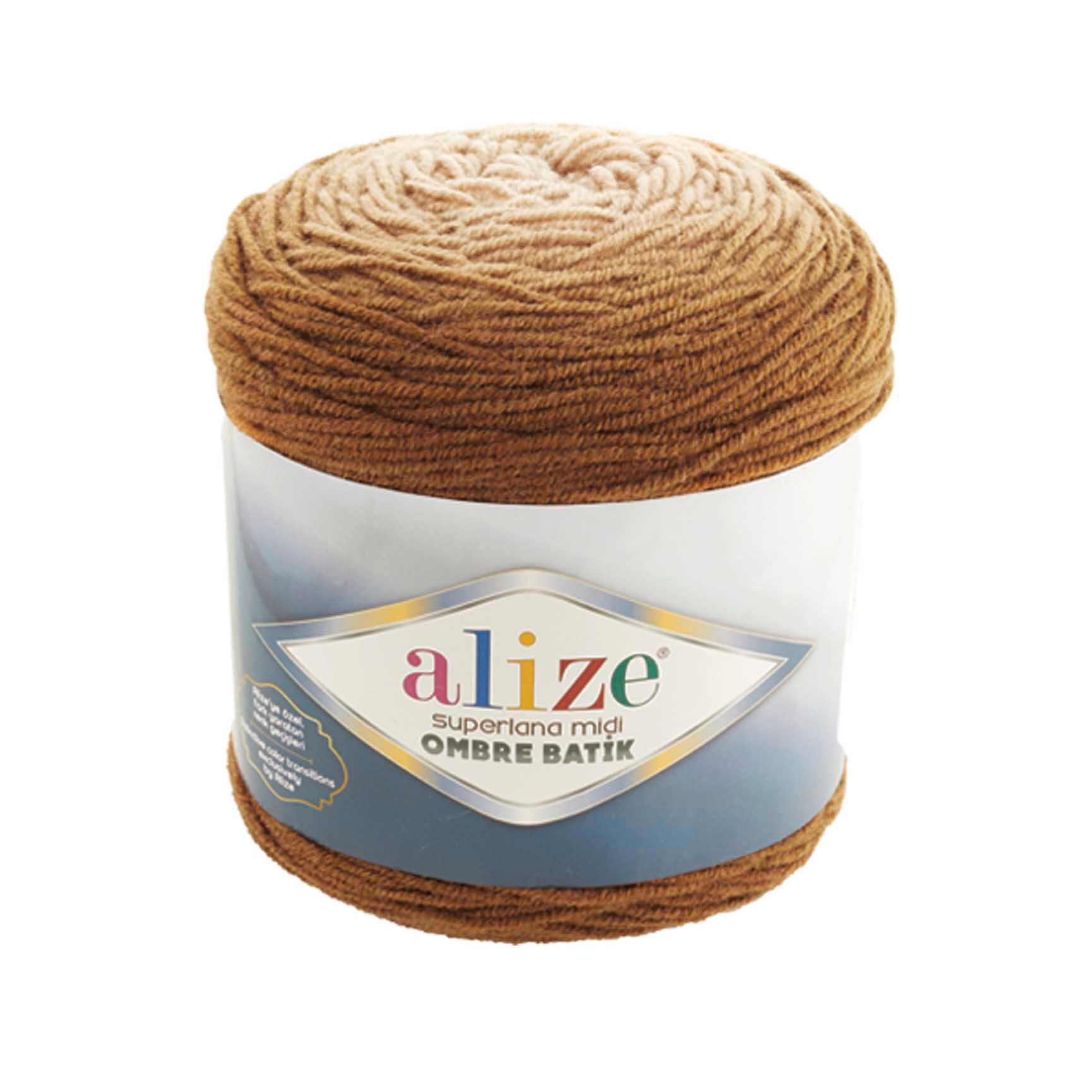 Alize Superlana Mıdı Ombre Batik Hilo para tejer a mano 300 gramos 510 metros, Hilo, Lana, Acrílico, Temporada otoño / invierno, ganchillo, ropa, cárdigan, blusa, , hobby, tejido, tienda de, Palmie, Turquía,: 7356