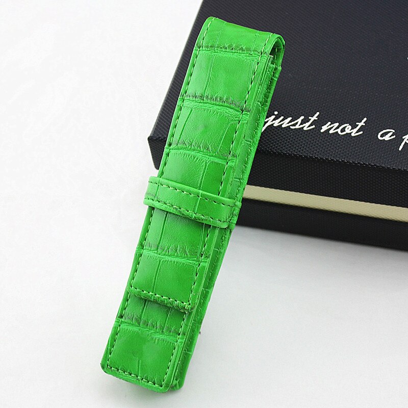 Funda de cuero para pluma estilográfica hecha a mano, estuche de un solo soporte para bolígrafos, funda de almacenamiento para suministros de oficina y escuela, 1 ud.: Y