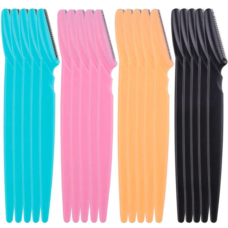 3/10Pcs Eyebrow Trimmer Blade Shaver Portable Face Razor Eye Brow Epilation Hair Removal Cutters Safety Razor Woman Makeup