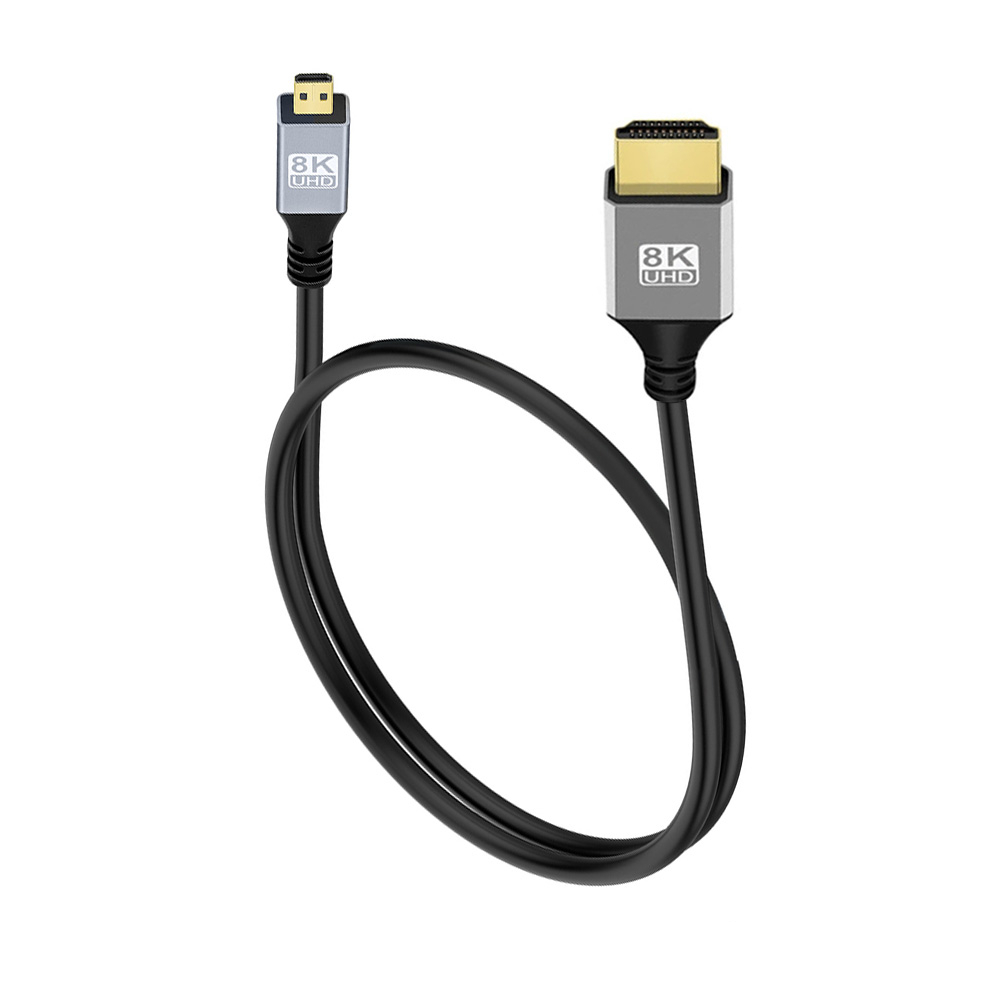 8k mikro-hd/mini-hd-kabel 90 gradere opp/ned/venstre/høyre vinkel ultratynn 3d skjermkabel til kamera bærbar pc skjerm hdtv: Grønn / 1.5m