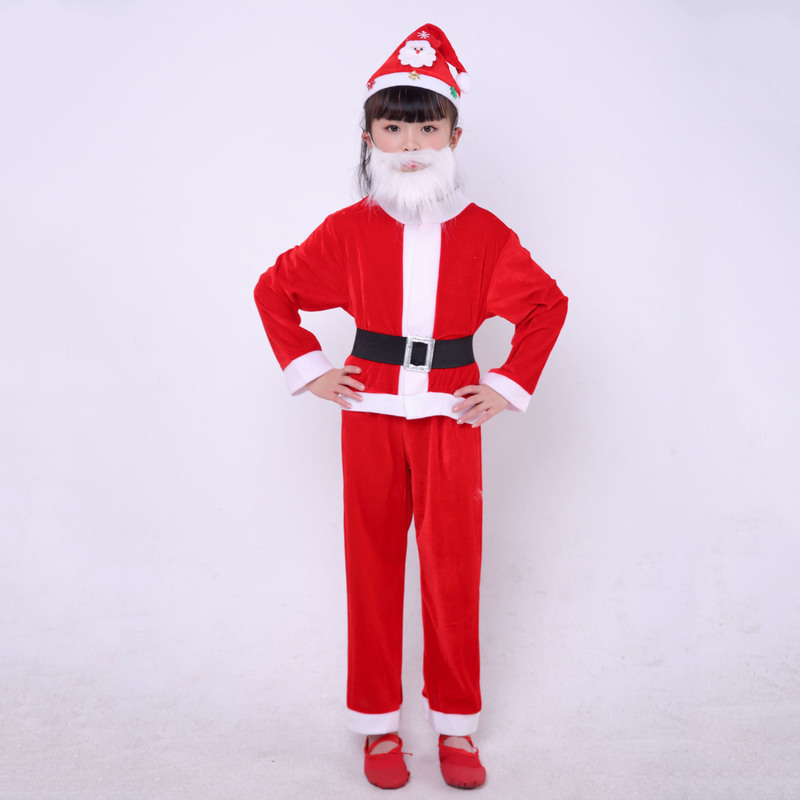 Kids' Carnival Costume Year's Suit Christmas Costume for The Boys and Girls Santa Claus Cosplay Outfits