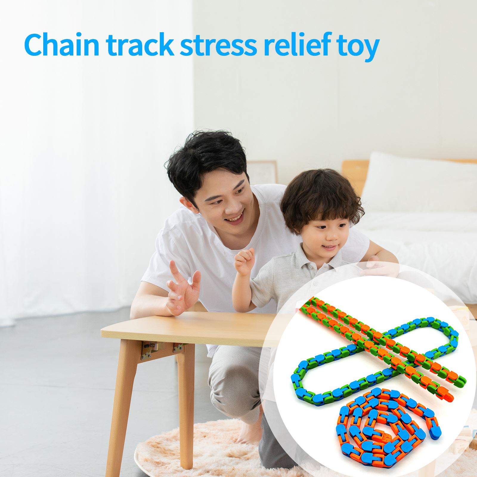 Wacky Tracks Snap En Klik Fidget Speelgoed Kids Autisme Snake Puzzels Classic Sensory Speelgoed Fiets Track Keten Decompressie Speelgoed