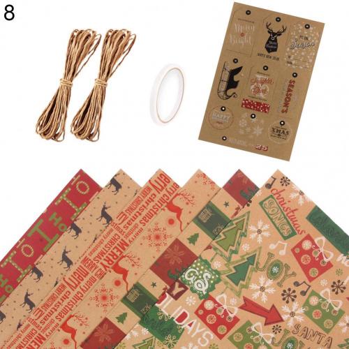 Lightweight Great Single-sided Pattern Packing Paper Paper Christmas Wrapping Paper Attractive for Home: 8