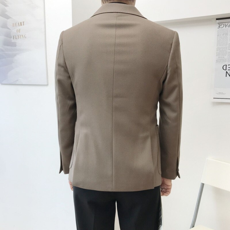 Blazer de Sport vert pour hommes, veste de costume de bureau britannique, avec poche plaquée solide, formel, 2022