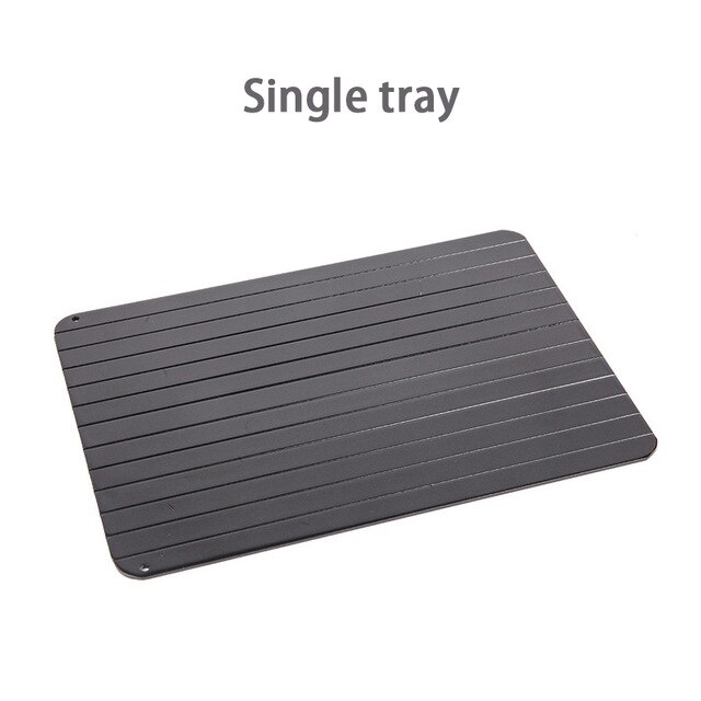 Fast Defrosting Tray Thaw Frozen Food Meat Fruit Quick Defrosting Plate Board Defrost Kitchen Gadget Tool With Diversion Trench: 29.5x20.8x0.2cm / Only Tray