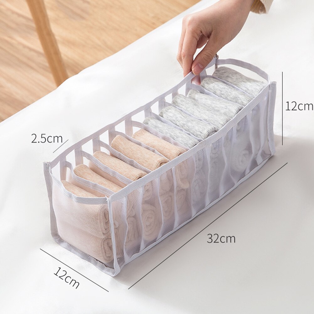 Boîte de rangement pliable pour sous-vêtements, 1 unité, organiseur de tiroir pour sous-vêtements, chaussettes et soutien-gorge: Beige 11 Grids