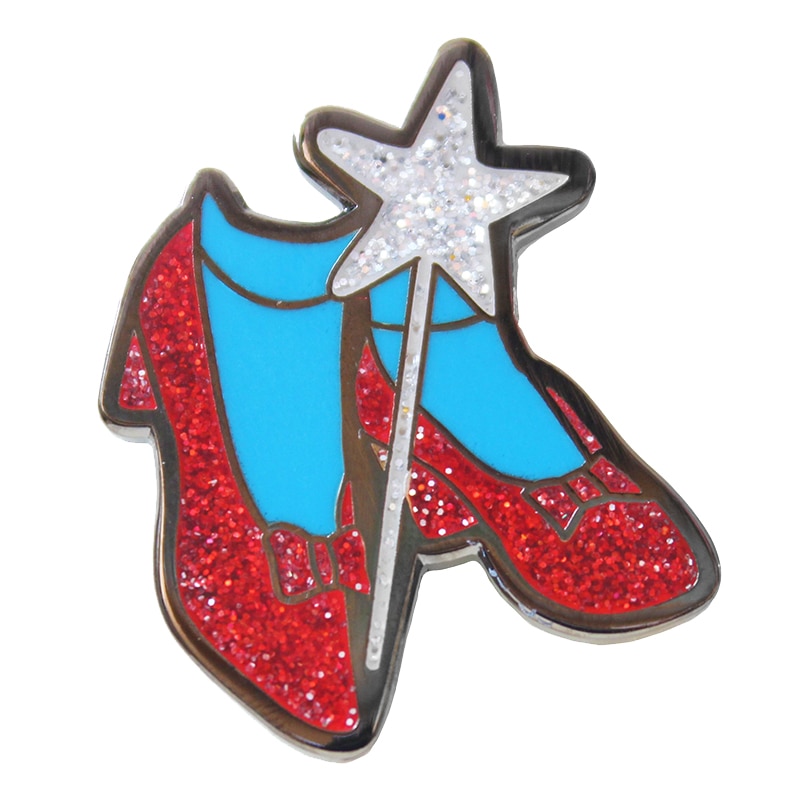 Ruby Slippers Glitter Pin Badge – Grandado