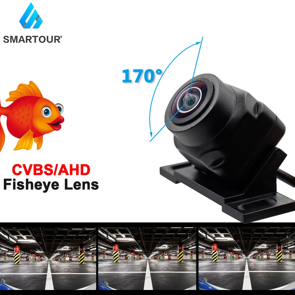 Hd Ahd 1280X1080P 170 Graden Fisheye Lens Sterrenlicht Nachtzicht Voertuig Achteruitrijcamera Reverse Camera Ccd Auto universele Camera