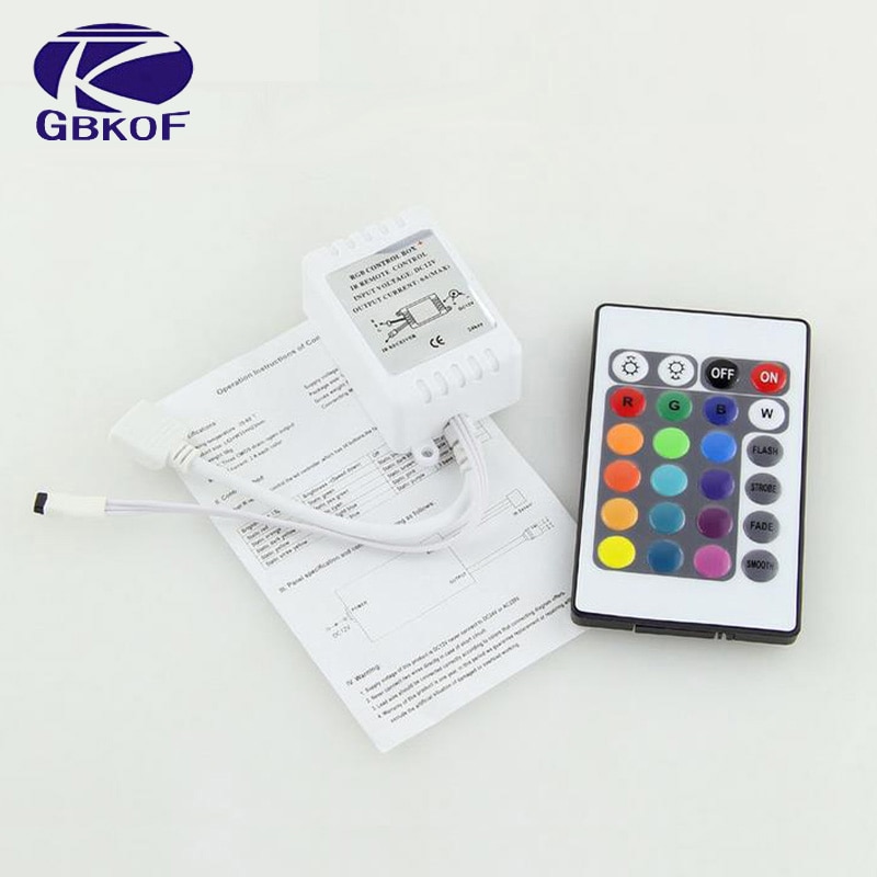 Good 24 key IR RGB remote controller and IR receiver for 3528 5050 RGB led strip