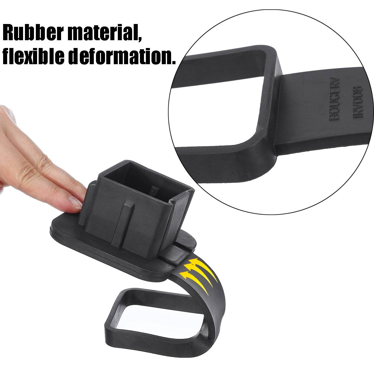 18.7x8cm Trailer Hitch Receiver Cover 2 Inch Auto Trailer Hitch Cover Plug Caps Rubber Dust Protector For Toyota 4 Runner RAV4