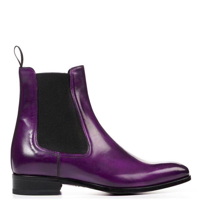 Winter British Men Top PU Leather Slip on Boots Breathable Chelsea Boots Male Casual Zapatos De Hombre HA820