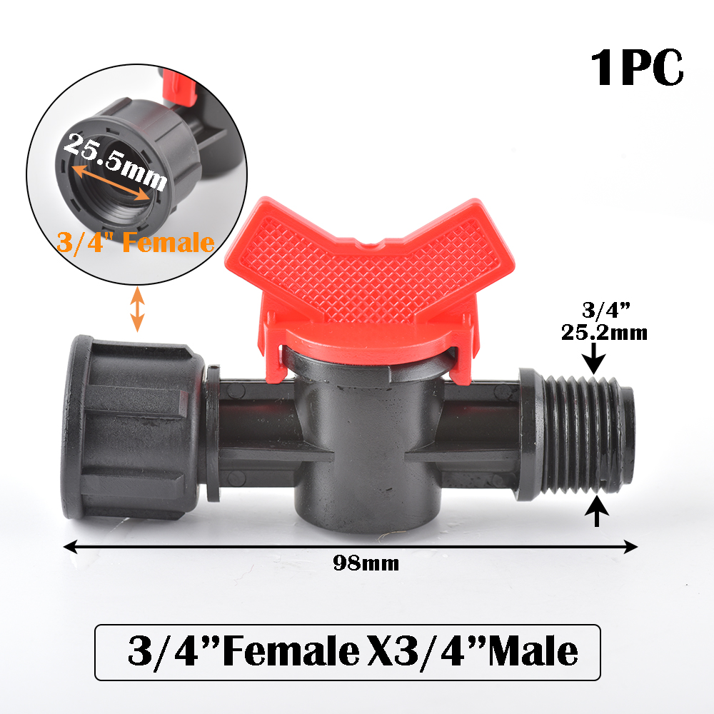 Miniature Plastic Shut Off Coupling Valve Connectors for 4/7 8/11 10/16/20/25mm Hose Garden Water Irrigation Pipe Adaptor Barb: L