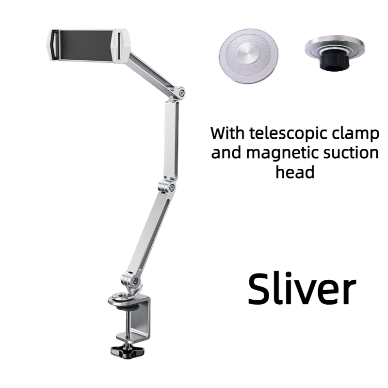 Magnetisk mobiltelefonhållare, flexibel arm, justerbar mobiltelefonhållare med lång arm, lämplig för iphone 16, 15, 14, 13, 12 -serien: Himmelsblå