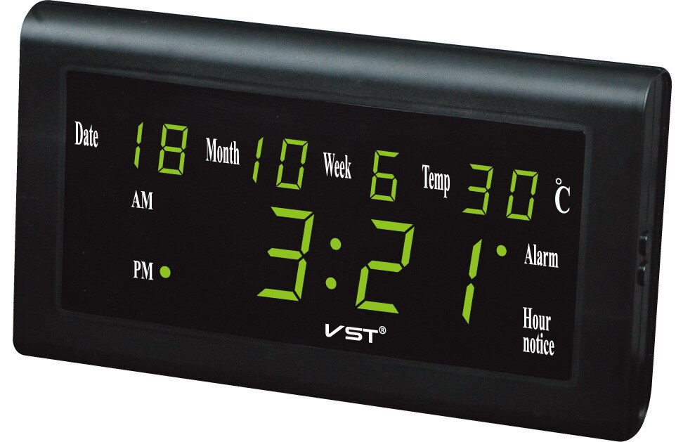 Best Selling Large LED Digital Wall Clock Modern With Thermometer And Hygrometer VST795w