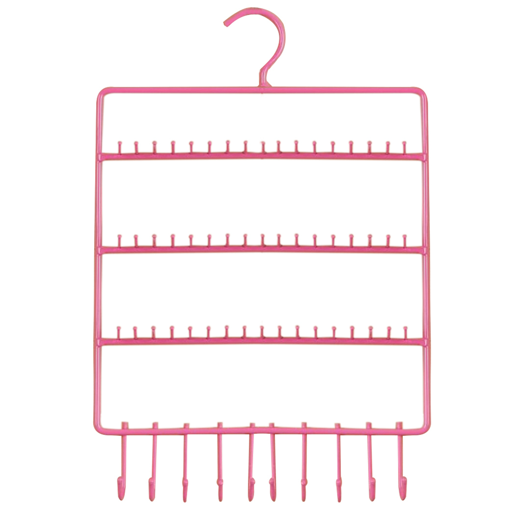 10 ganchos de pared para pendientes, organizador de joyas, organizador de pendientes, soporte para colgar, exhibidor, soporte, estante, colgador de joyería: Pink