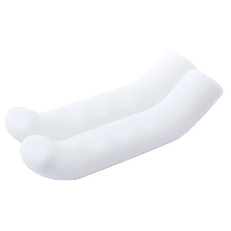 1 paire de manchons de couverture de poignée de frein de vélo, poignées de vtt en Silicone, couvercle de protection du guidon, équipement de cyclisme antidérapant, accessoires de vélo: WHITE