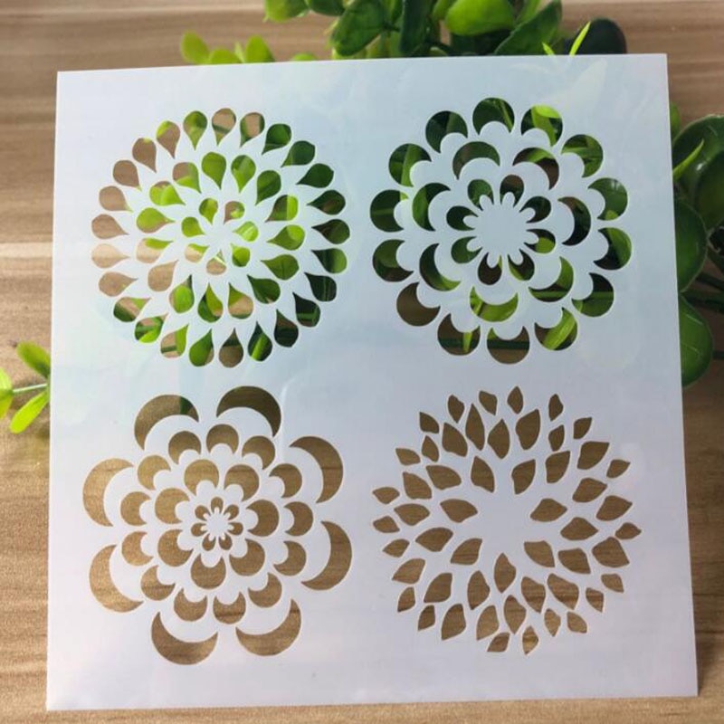 CrafTreat Herbruikbare patroonsjablonen voor het schilderen op hout, muren en tegels - Golvend - 6x6 Inch - DIY kunst- en ambachtelijke stencils - Patroonstencil
