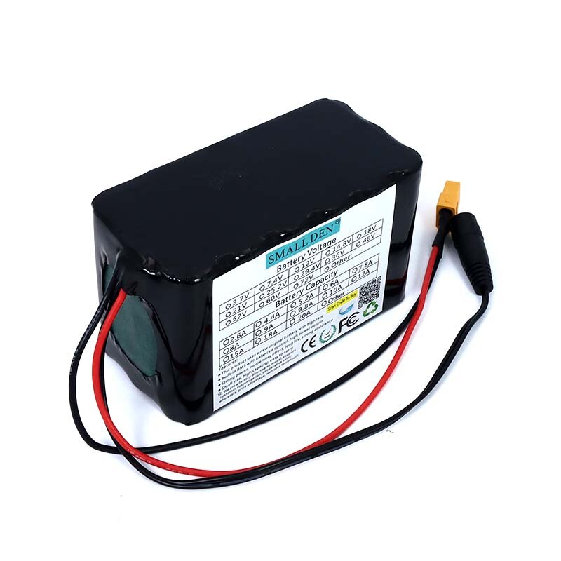 11.1v/12v 20ah 18650 lithium genopladeligt batteri 20000 mah med pcb til broklampe, forstærkere, overvågning + 12.6v oplader