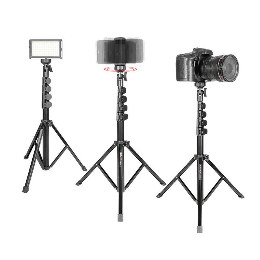 Kingjoy 1.5m photo studio anel luz suporte 5 seções do telefone móvel tripé para maquiagem gravação de vídeo ao vivo