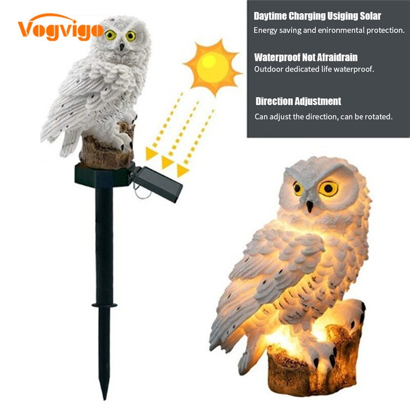 Led Solar Power Outdoor Tuin Waterdichte Uil Stake Lawn Licht Exterieur Night Lights Uil Vorm Zonne-energie Energia Lamp
